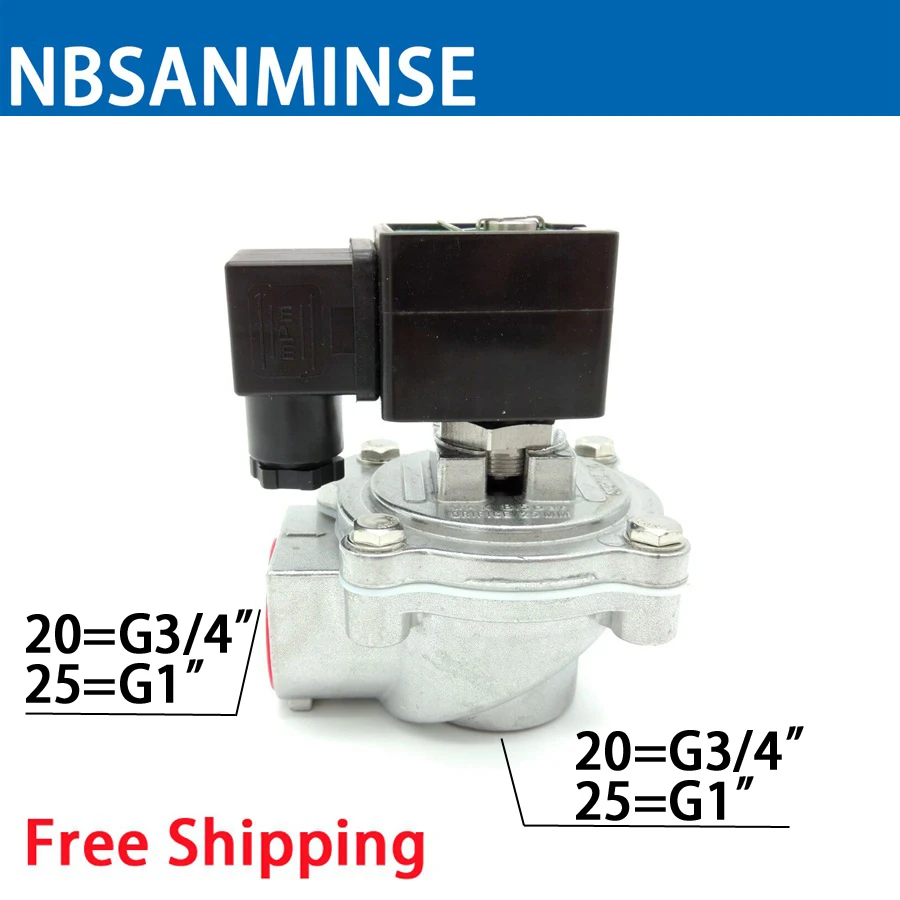 NBSANMINSE QA-Z-20/25 в 1 дюйм заменить ASCO соленоида с верхней частью в виде крыльев клапан промышленный пылесборник мембранный клапан