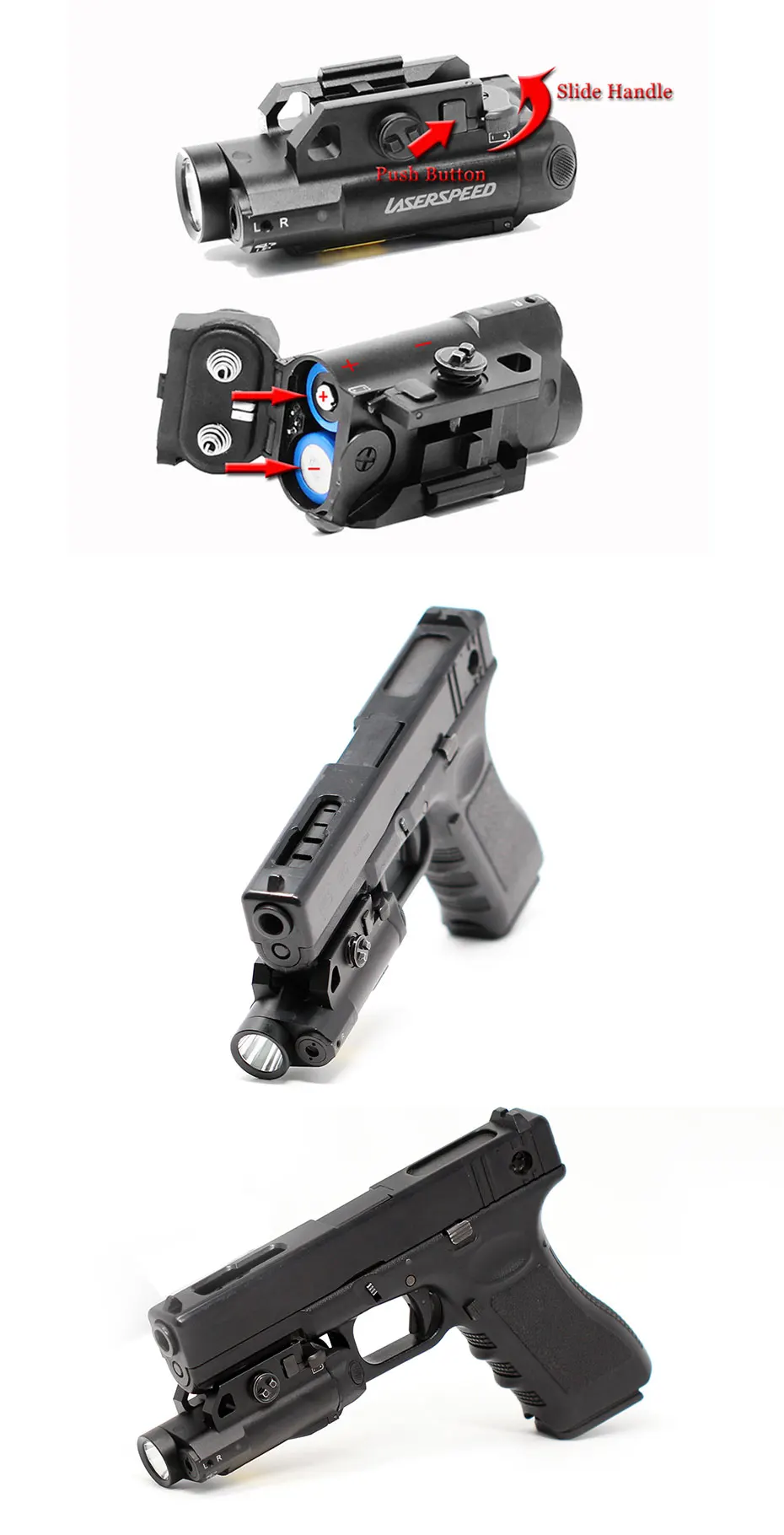 Compacto Laser Combinação Pistola Verde Infravermelho Vermelho Dot Tático Led Arma Lanterna Ls-cl7 Luz 6 LS-CL7 compacto laser luz combinação pistola laser