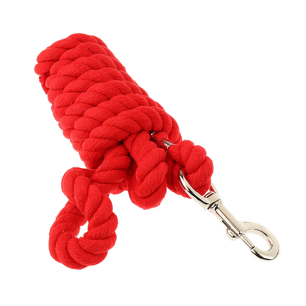 Perfeclan  Premium Horse Lead Ropes Cotton Weave Rein Halters Braided Reins 2.5 m Extra Thick Rope 