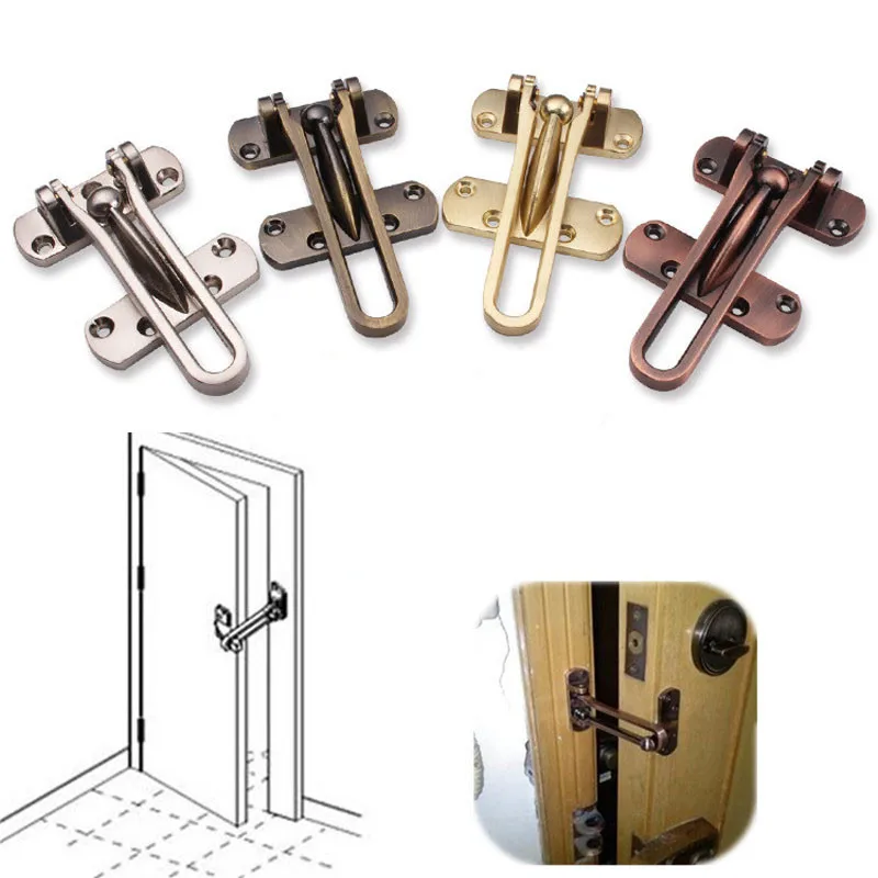 Front Door Security Safety Lock Home Hasp Latch Chain Lock Guard