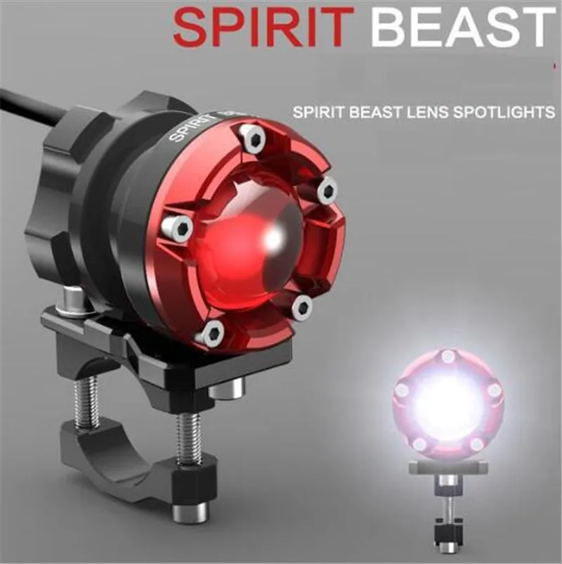 

SPIRIT BEAST Motorcycle Decorative Lighting Accessories Headlight 48V Headlamps LED Super Bright Auxiliary Lights
