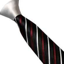 LAMMULIN мужские галстуки для костюма дизайн Серебряный Узел контрастный серебряный с черным/красным косой полосатый шейный платок, тонкий галстук 6 см Gravats