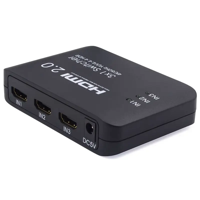3x1 HDMI коммутатор 4 K 60 Гц 4:4:4 UHD HDR HDCP 2,2 CEC 18 Гбит/с ультра тонкий