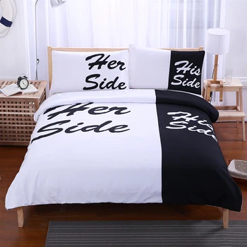 

Home Textile Europe and the European three set bedding printing quilt couple oversized comfortable no bed linen His&her Side
