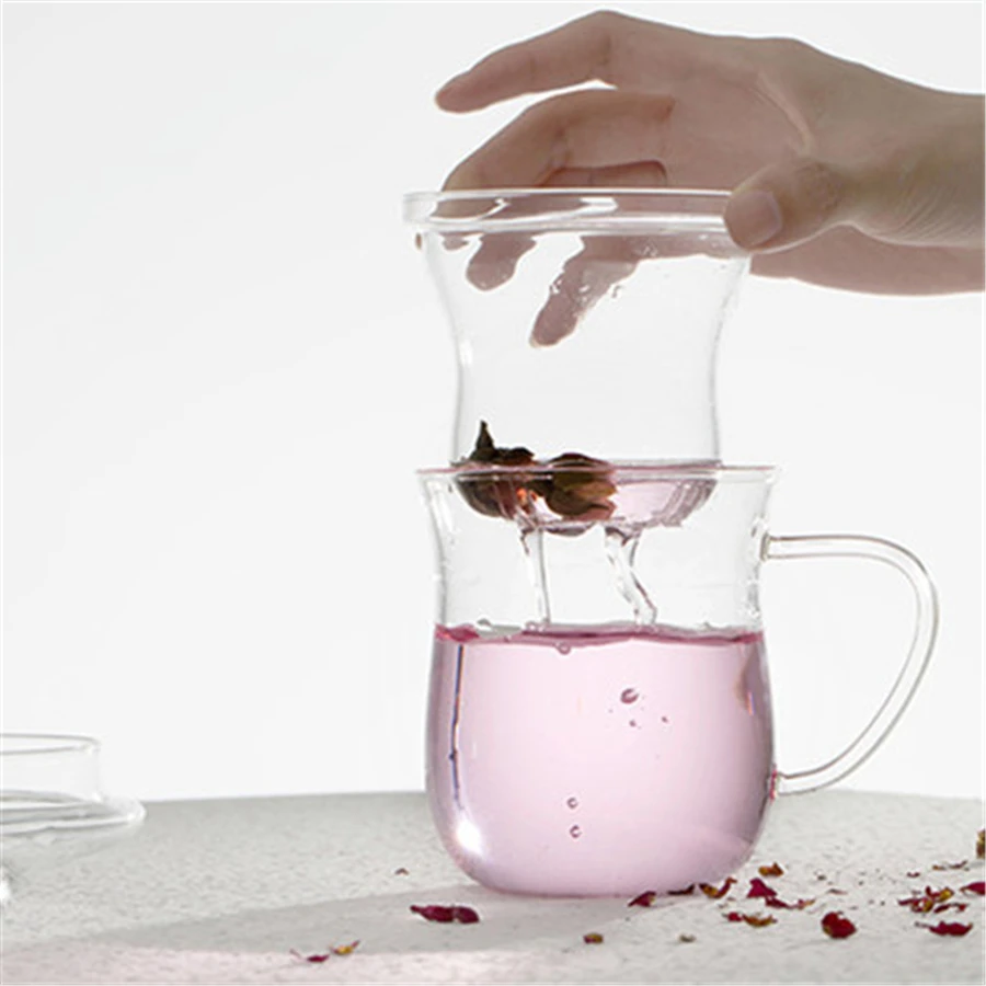 Drinking Water Glass Mug Tea Cup With Infuser Personalized Jug Glass