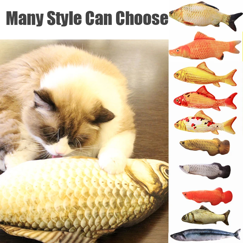 13 Styles Cat Toys Crucian Carp Toys Cat Artificial Fish Scratching Cat