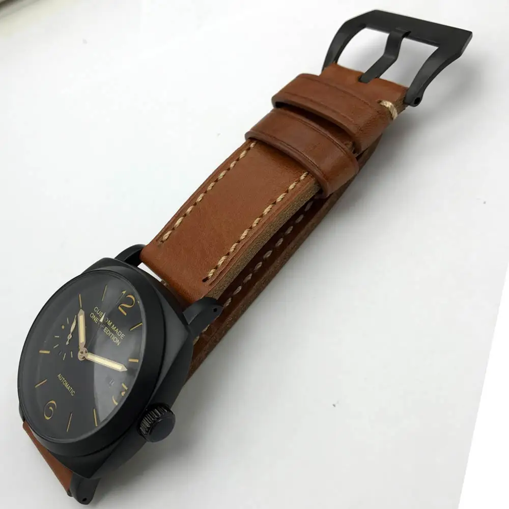 2020 мужские часы 47 мм BOMAX Марина GMT автоматическое движение PVD Черный корпус из