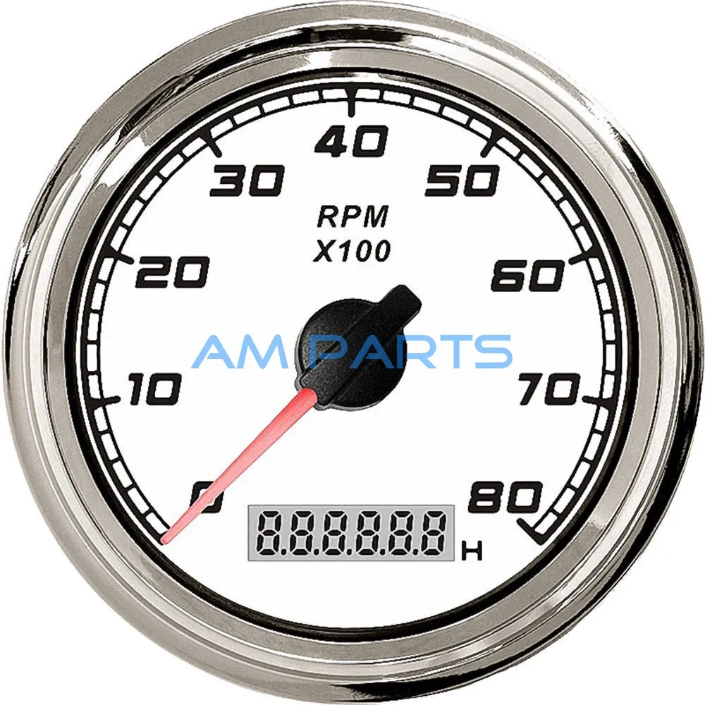 KUS Boat Tachometer Gauge Marine/Truck/RV Offroad Diesel Motor Engine TACHO Gauge W/ LCD