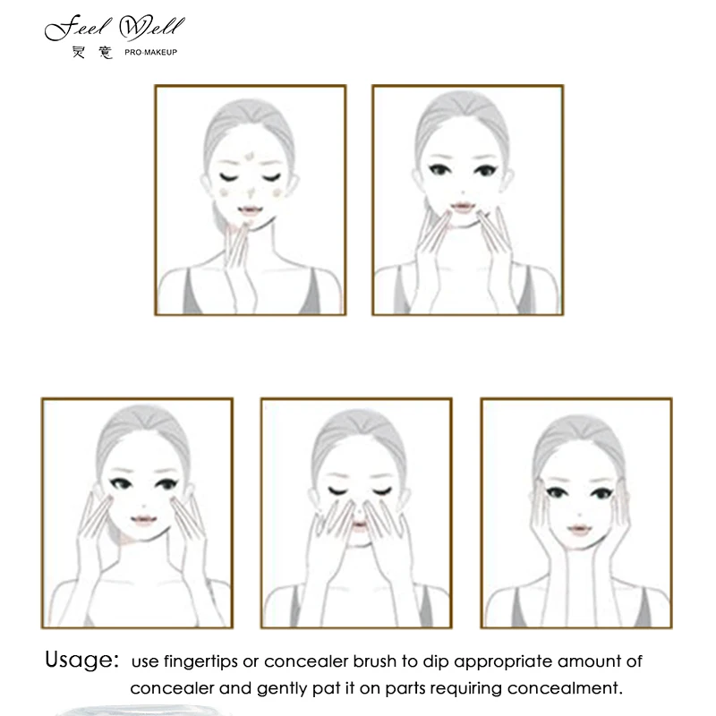 FOCALLURE Face Makeup Base Face Liquid Foundation BB Cream Concealer Foundation Primer Easy to Wear Soft Carrying