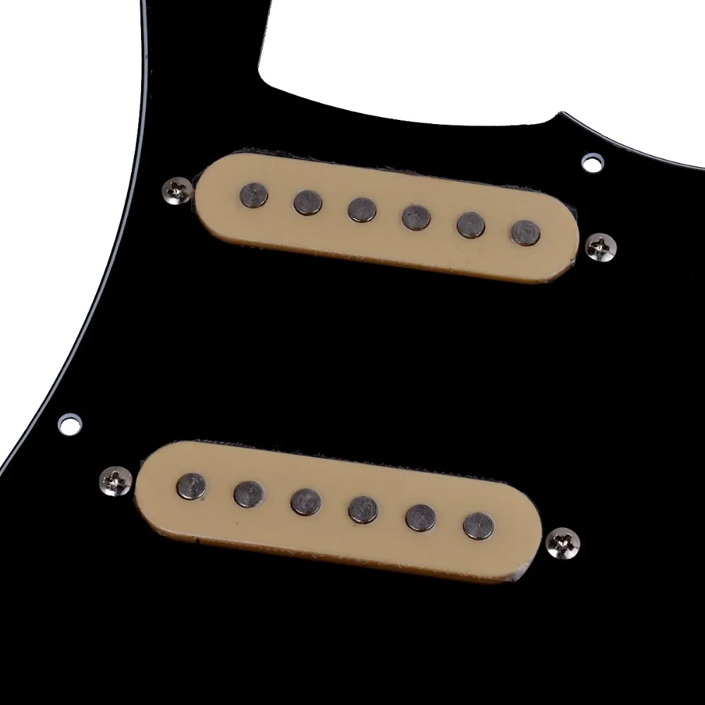 Kmise электрогитара загружена накладку царапин пластины для Fender Strat части 3 слоя SSS черный