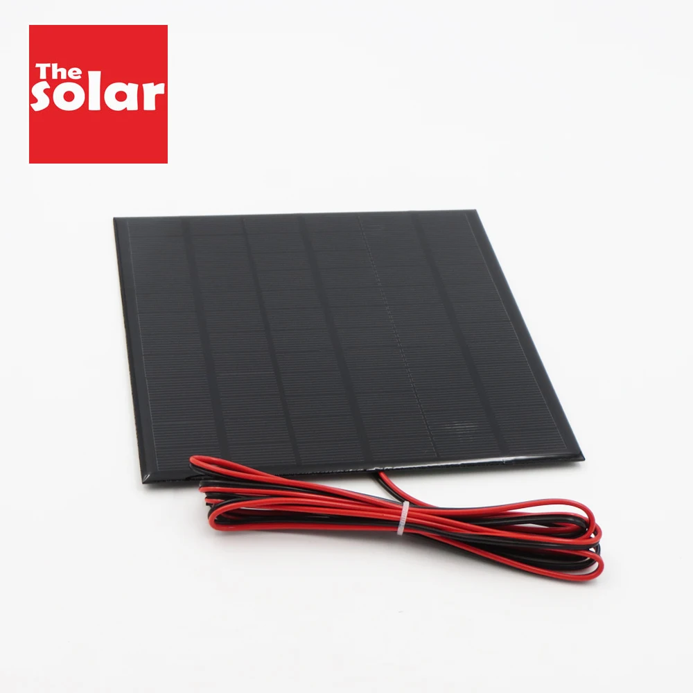 

18VDC 4.5Watt Connect Wire Solar Panel Monocrystalline Silicon DIY 12V Battery Charger Module Mini Solar Cell wire toy
