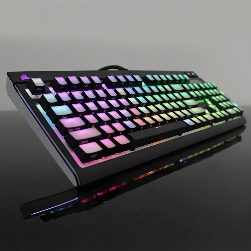Передняя/боковая печатная подсветка Keycaps 104/87 ISO ANSI раскладка tranlucidus abs для Corsair K65 K70