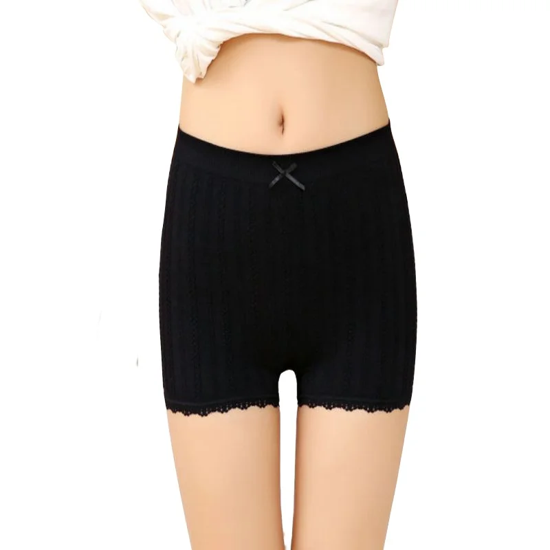 

Womens Girl Panties Crochet Safety Short Pants Seamless Anti Emptied Underwear Girl Briefs Lady Slimming