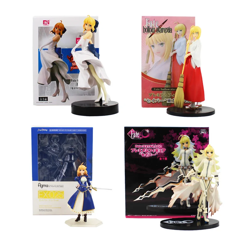 Экшн-фигурки из ПВХ Fate Stay Night Saber EX 025 EXTRA CCC UBW белое платье ажурные Ataraxia игрушки для