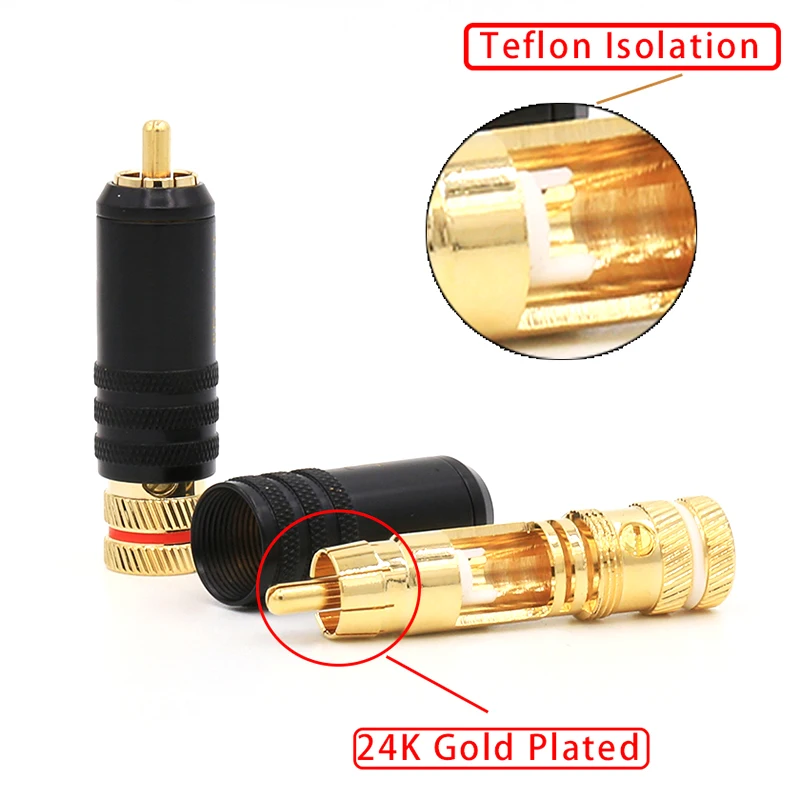

Free shipping 12PCS RCA connector male audio-0144 signal line plug Hifi audio 0144 RCA plug copper RCA plug gold plated
