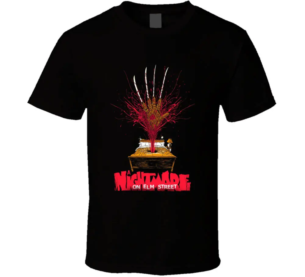 A Nightmare On ELM Street Для мужчин черная футболка 80 s фильм ужасов Хэллоуин Новый отличное