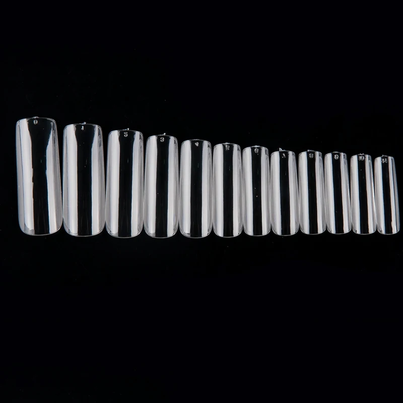 

10Packs 500 Pcs Extra Long Full Cover Salon Nail Tips Faux Ongles False Nails Clear Acrylic UV Gel Polish Nail Tips A0477X