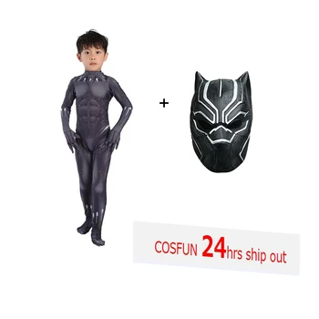 Kid Costume for boys Black Panther Costume NEW VERSION T'Challa cosplay costume Halloween Costume For Adult BP suit coslive new version bane jacket coat batman the dark knight rises cosplay costume for men adult