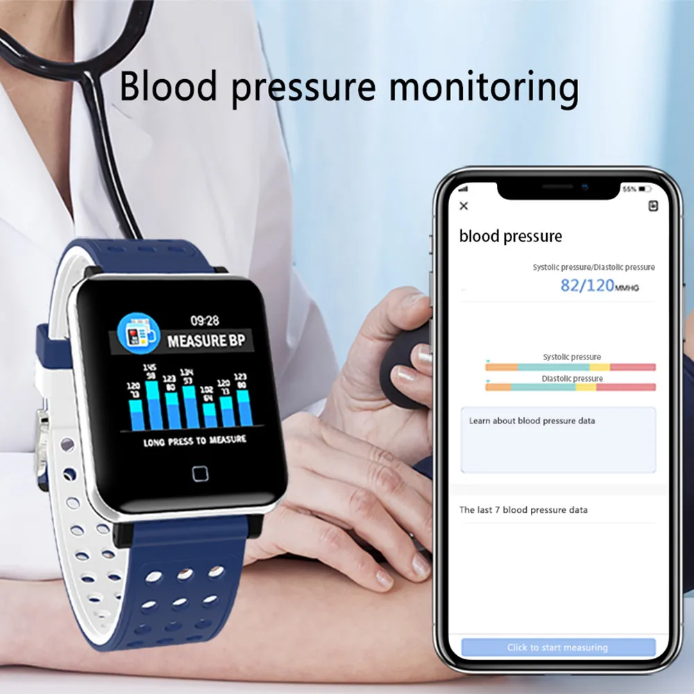 M19 Smart Watch Fitness Tracker Blood Pressure Bluetooth Clock Smartwatch Pedometer Heart Rate Monitor Sport Band akıllı saat
