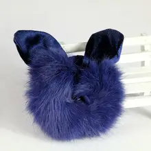 1pcs New Winter Rabbit Fur rabbit ear Tail Holder styling product (B142)