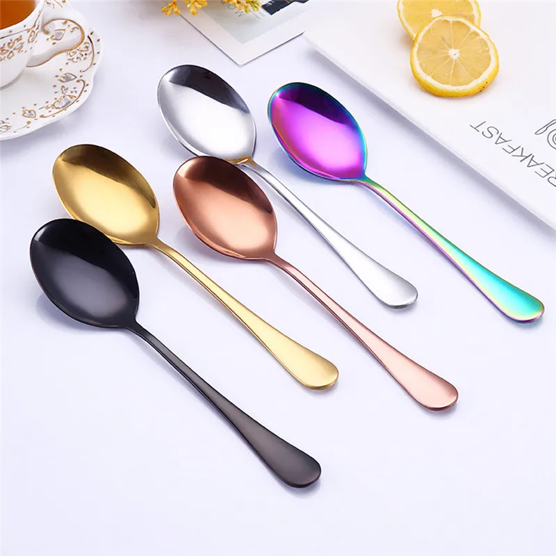 Colorful spoon handle spoons flatware colander fork drinking tools Colorful spoon handle spoons flatware colander fork drinking tools