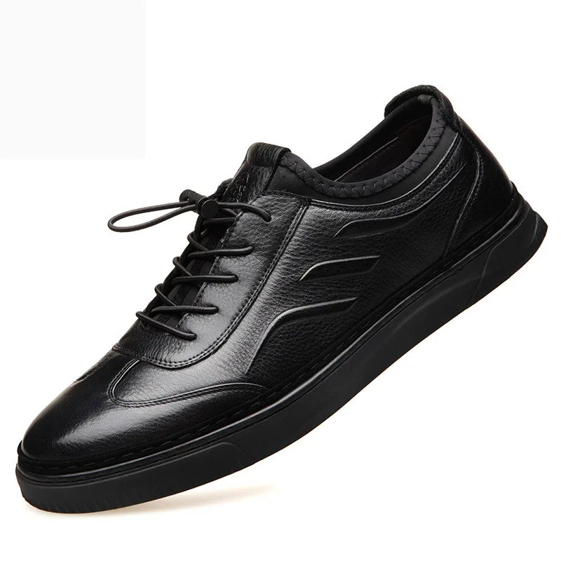 

2019 new tide shoes casual men's leather shoes Genuine Leather casual European and American style youth trend sports shoes men