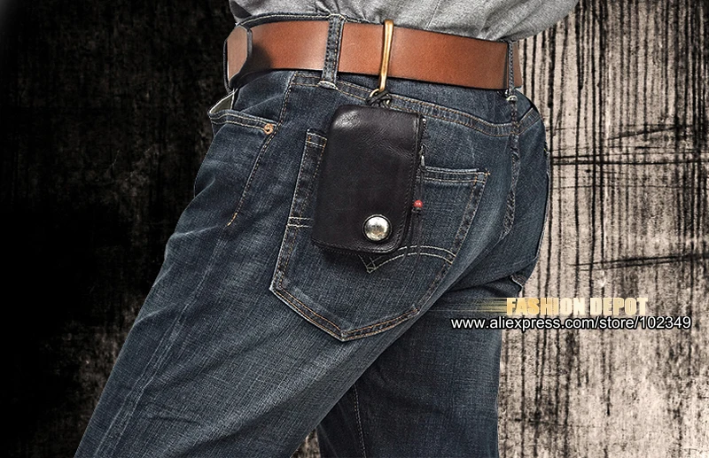 IamVoid Italian Leather Key Wallet Men's Real Leather Zipper Car Key Holder High Quality Credit Credit Card Case with Stud (8)