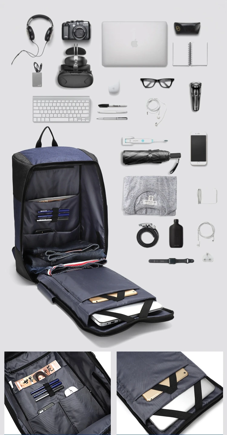 BAIBU, мужской рюкзак, вместительный, 15,6, 17 дюймов, рюкзак для ноутбука, многофункциональный, usb зарядка, дорожная сумка, унисекс, повседневный школьный рюкзак