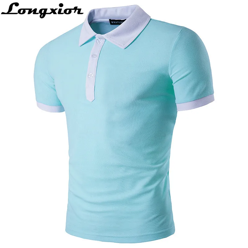 

Hot Sale Slim Fit Polo Shirts Men Cotton Breathable Polo Shirt Short Sleeve Business Polos Men Quick Dry Camisas Masculina MTS20