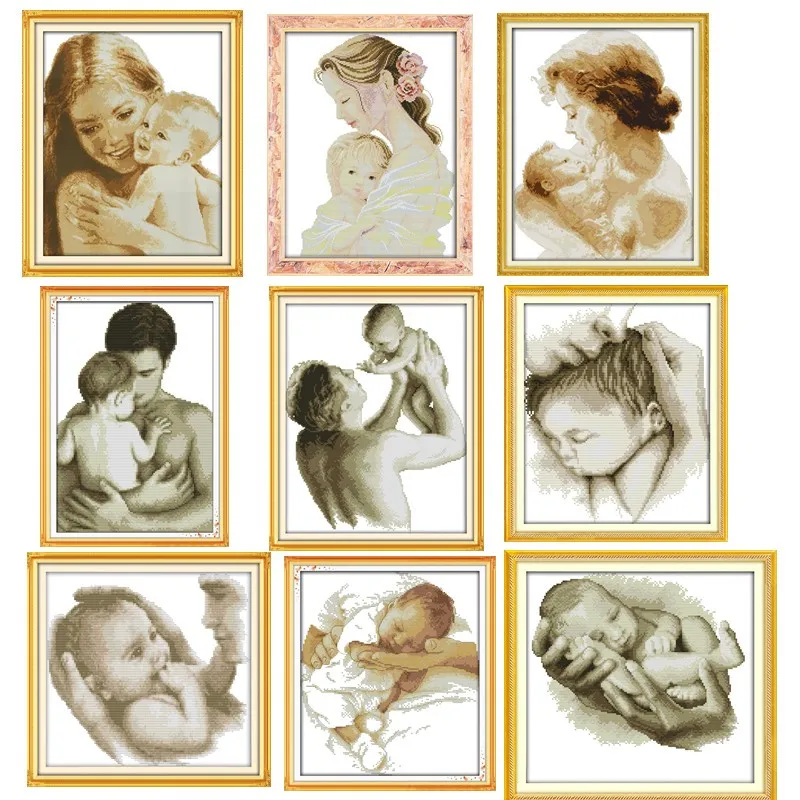 

Angels and Love Chinese Counted Cross Stitch Patterns Kits For Embroidery DIY Needlework Sets 14CT 11CT DMC Cross-stitch Crafts