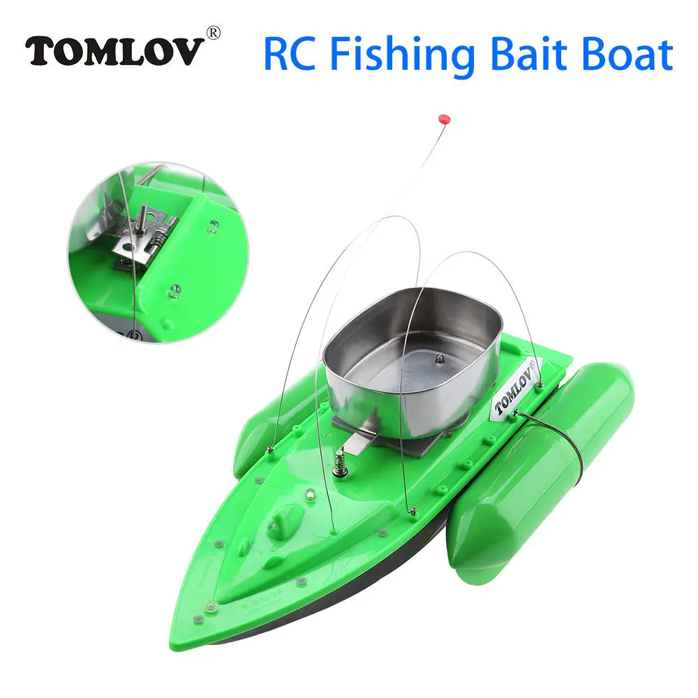

TOMLOV T10 Electric RC Fishing Bait Boat Lure Carp Carrier Green 300M Remote Control LED Light W/6400mAh Battery For Fish Finder