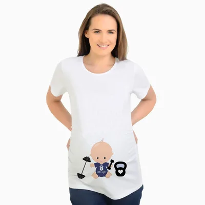 Женские футболки с героями мультфильмов; футболки для беременных; топы для малышей; Забавные футболки для беременных; хлопковая Футболка для беременных женщин; футболки - Цвет: Model 5
