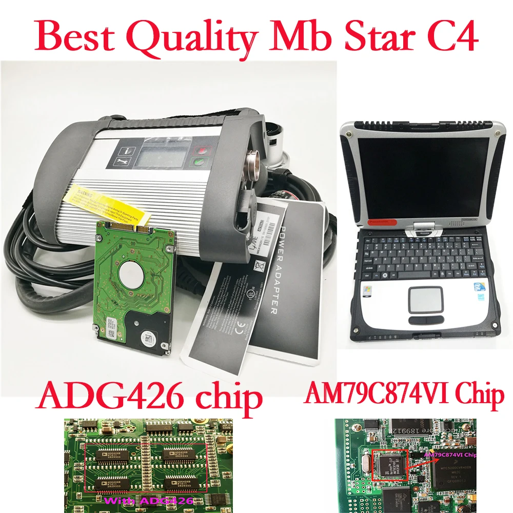 

Best Quality Full Chip V2019.05 software HDD MB STAR C4 MB SD Connect Compact 4 Car & Truck Diagnostic Tool with WIFI Function