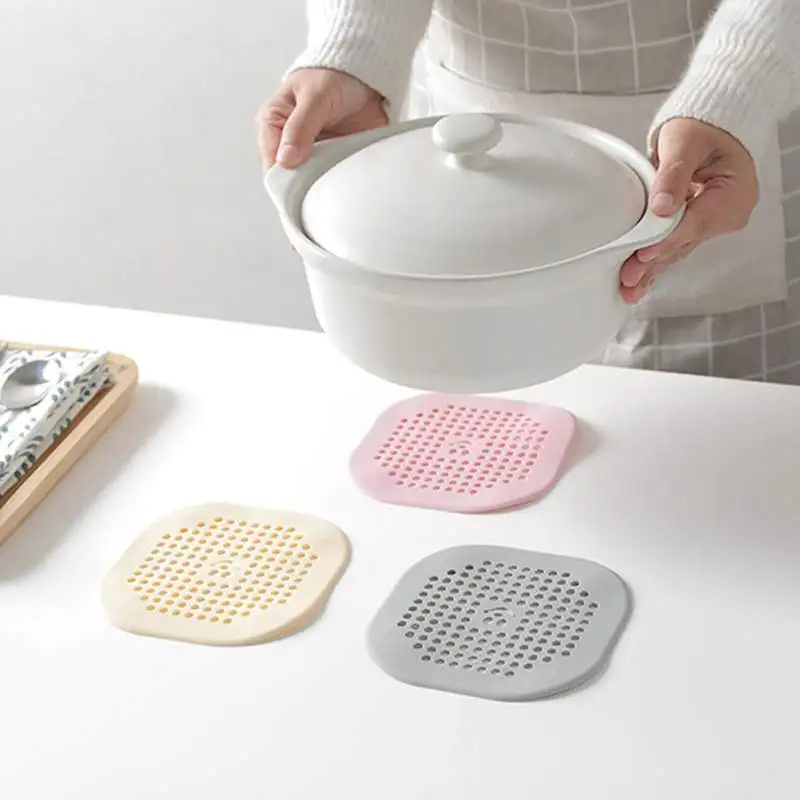 

Plastic Table Placemats Simple and Creative Mug Non-slip Pot Holder Coaster Heat-resistant Cup Coasters Kitchen Accessories