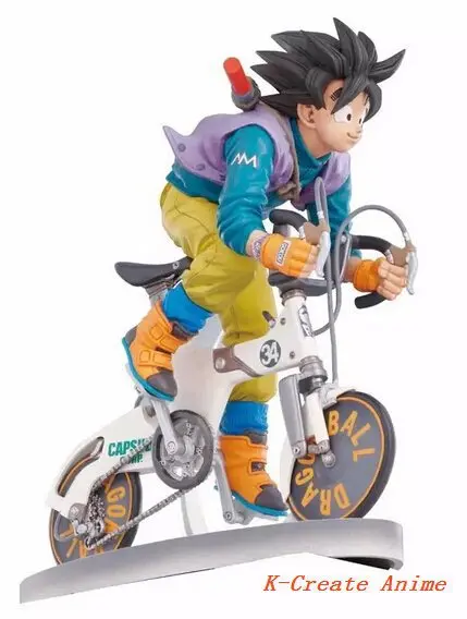 

Free shipping newest 1pcs Anime Dragon Ball Gokou on bike style pvc figure toy tall 16cm.1pcs drgaon ball pvc figure in box.