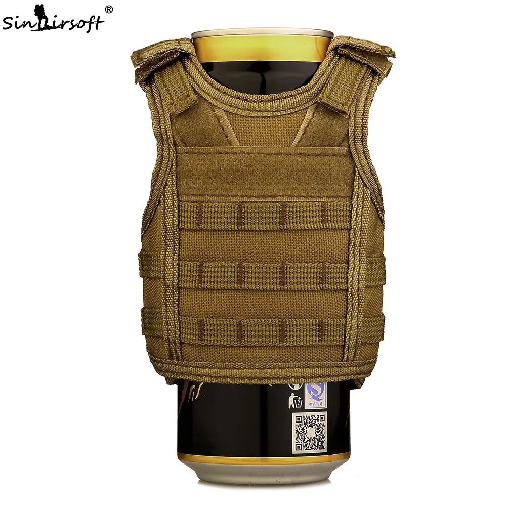 

SINAIRSOFT Tactical Premium Beer Military Molle Mini Miniature Hunting Vests Beverage Cooler adjustable shoulder straps LY2074