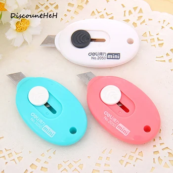 

1 Pcs Cute Solid Color Mini Portable Utility Knife Paper Cutter Cutting Paper Razor Blade School Stationery Escolar Papelaria