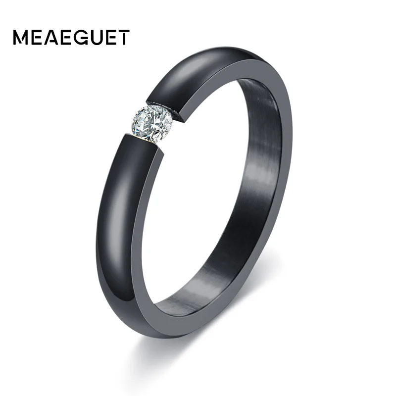 Женское Обручальное Кольцо Meaeguet кольцо из нержавеющей стали с кубическим