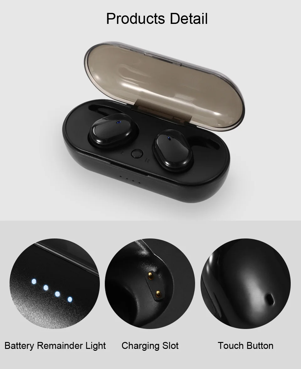 TWS4 водонепроницаемые беспроводные наушники с Bluetooth, наушники с зарядным устройством, спортивные наушники с сенсорным управлением Bluetooth V5.0, игровая гарнитура