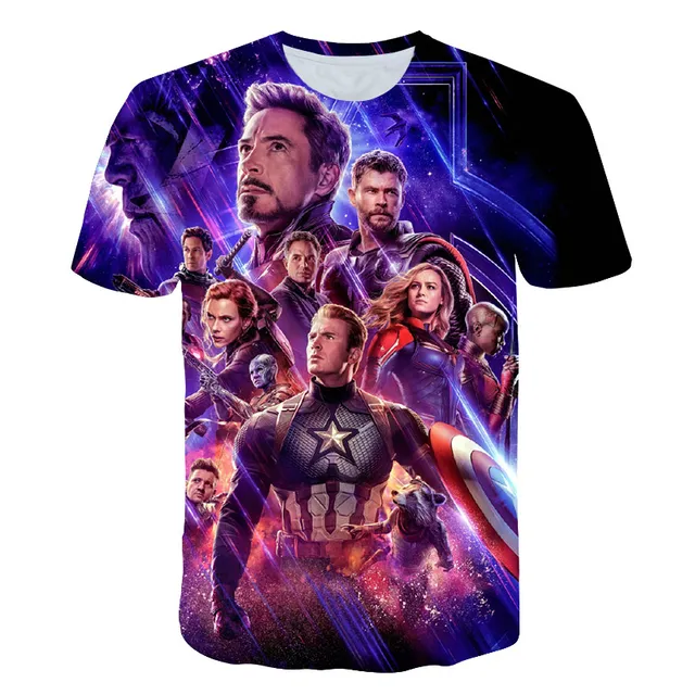 2019 New design t shirt men/women marvel Avengers Endgame 3D print t-shirts Short sleeve Harajuku style tshirt tops AS SIZE