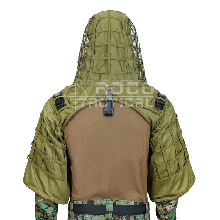 ROCOTACTICAL военный Снайпер Ghillie Viper Hood Combat Ghillie Suit Foundation Custom Ghillie Hood Jacket камуфляж, лесная местность