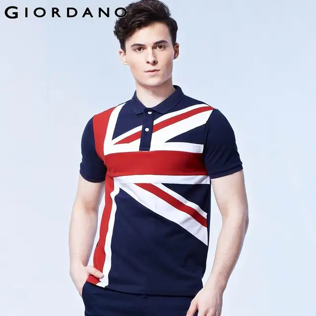 Buy Giordano Men Flag Breathable Polo Brand Short