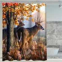 WONZOM 1Pcs Deer Waterproof Shower Curtain Lion Bathroom Decor Horse Decoration Animal Cortina De Bano 2017 Bath Curtain Gift WONZOM 1Pcs Deer Waterproof Shower Curtain Lion Bathroom Decor Horse Decoration Animal Cortina De Bano 2017 Bath Curtain Gift
