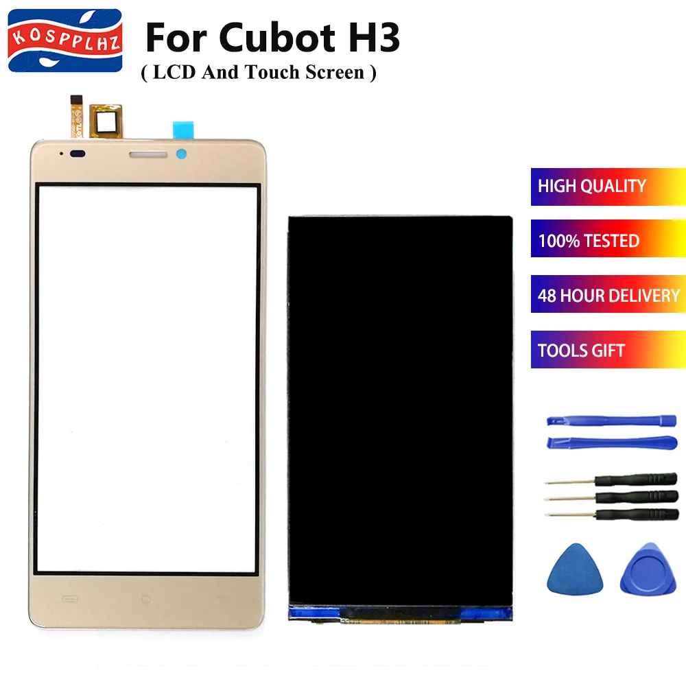 

5.0 inch LCD Display For Cubot H3 LCD Display + Touch Screen Digitizer Sensor Replacement Parts With Free Tools