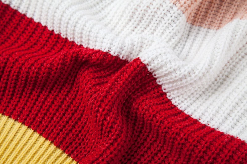 Fitshinling, свитер в радужную полоску, пуловер, женский, бахрома, v-образный вырез, тонкий Укороченный джемпер, трикотаж, модные сексуальные женские свитера, зима
