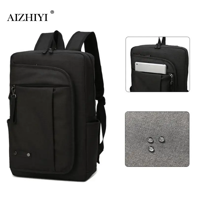 15 Mochilas Oxford impermeables de 6 pulgadas de viaje de negocios para ordenador portátil Mochila con cremallera para hombre hombro Simple Mochila escolar Mochila
