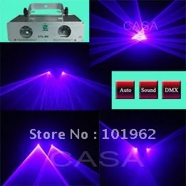 

200mW 405nm Violet Blue Party Laser Light DMX Sound Auto DJ Disco Christmas Stage Lighting
