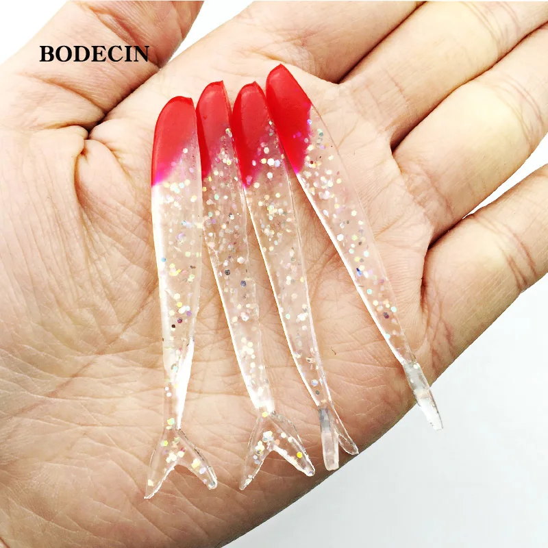12pcs Fishing Lure Tiddler Baits Lures Double Forked Tail Soft Silicone Lure Fish Tackle Shad Pesca Plastic Swimbaits 63mm 1 (15)