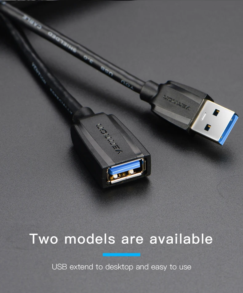 Vention USB2.0 3,0 кабель-удлинитель для мужчин и женщин кабель-удлинитель USB3.0 кабель-удлинитель для портативных ПК USB кабель-удлинитель