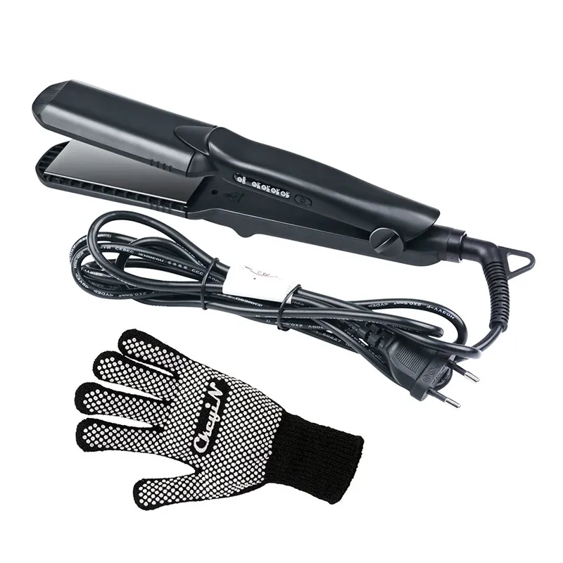

110-240V Electric Straightening Iron Ceramic Corrugated Hair Crimper Straightener Corn Plate Fast Straight Hair Flat Iron